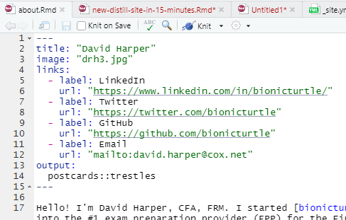 article’s YAML front-matter with built-in trestles theme