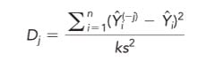 Cook’s Distance formula